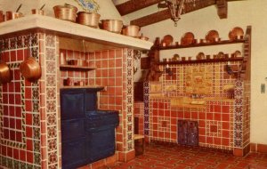 CA - Death Valley. Scotty's Castle, Spanish Style Kitchen