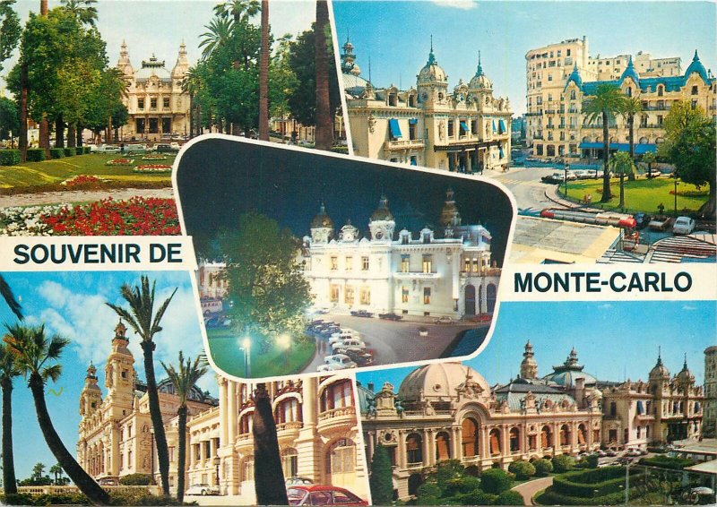 Europe Postcard Cote d Azur Monaco multi view Monte Carlo