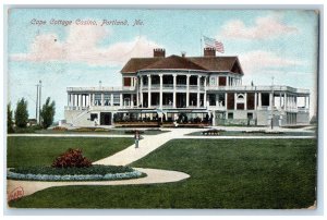 1908 Center View, Cape Cottage Casino Portland Maine ME Antique Postcard 