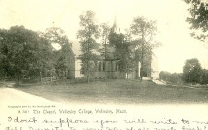 Postcard 1906 View of Chapel at Wellesley College in Wellesley, MA.  L2