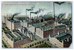 1913 Bird's Eye View Of Pabst Brewing Co. Milwaukee Wisconsin WI Postcard 