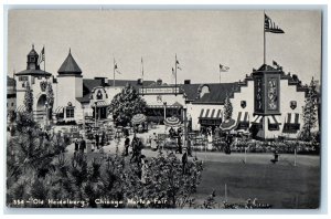 1933 Old Heidelberg Amusement Park Inn Carnival Chicago Worlds Fair IL Postcard