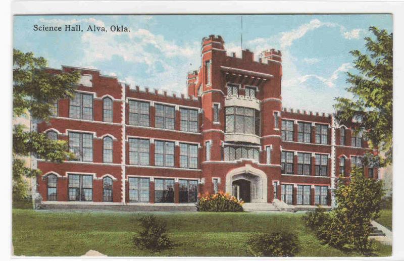 Science Hall Alva Oklahoma 1910c postcard