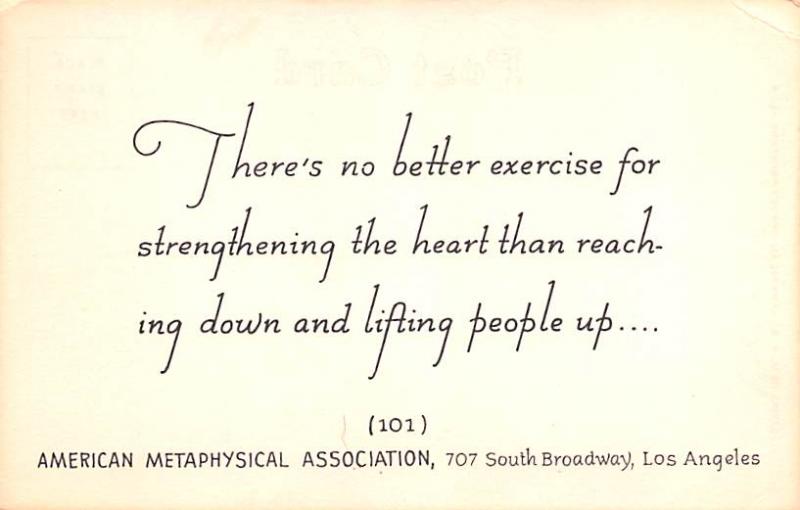 Medicine Advertising Old Vintage Antique Post Card American Metaphysica Assoc...