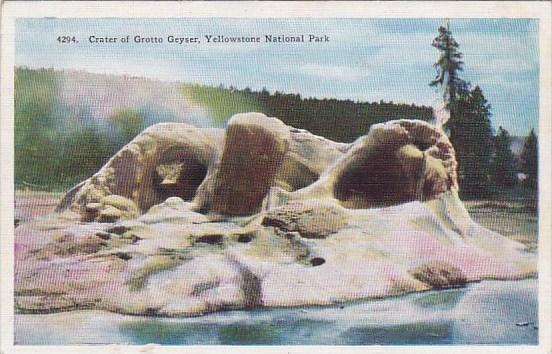 Crater Of Grotto Geyser Yellowstone National Park