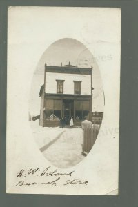 Medicine Hat ABLERTA CANADA RP 1911 GENERAL STORE H.W. Ireland WINTER SNOW