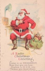 G0262 Christmas Greetings Santa Postcard