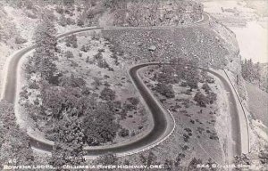 Oklahoma Rowena Loops Columbia River Highway Real Photo RPPC