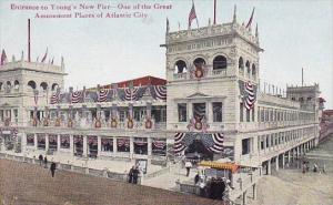 New Jersey Atlantic City Entrance To Young's New Pier One Of The Great Amusem...