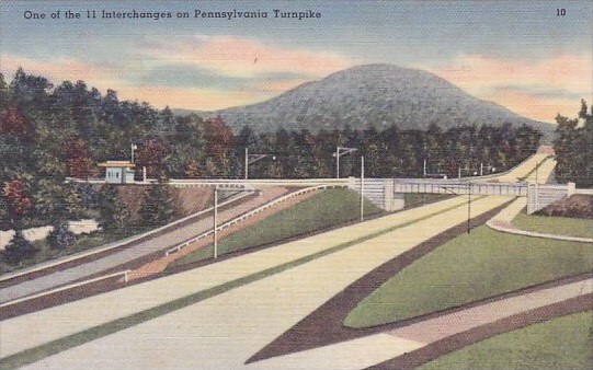 One Of the 11 Interchanges On Pennsylvania Turnpike Pennsylvania ...