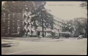 Vintage Postcard 1930-1940's (Original) Greenbrook Apartments, Plainfield, NJ