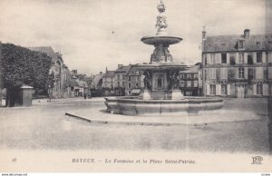 BAYEUX, France,1910-1920s, La Fontaine et la Place Saint-Patrice