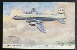 Mint England Color Picture Postcard BOAC Bristol Britannia