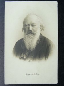 Musical German Composer JOHANNES BRAHMS c1910 RP Postcard