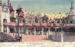 Spectator Boxes Luna Park Coney Island Amusement Park New York City postcard