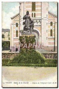 Old Postcard Vichy Statue Of Charity Entree From I & # Civil 39Hopital