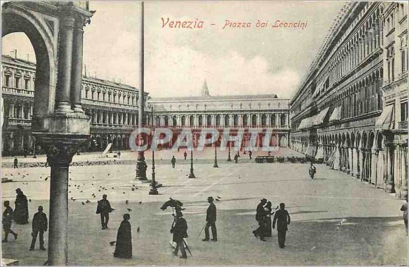 Old Postcard Piazza Venezia dai Leoncini