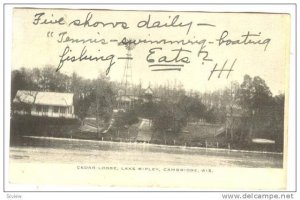 Cedar Lodge, Lake Ripley , Cambridge , Wisconsin ,PU-1906