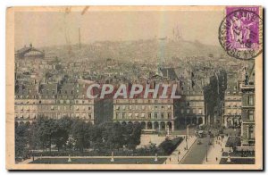 Old Postcard Panorama Paris towards Montmartre