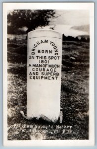 c1940's Brigham Young's Market Whitingham Vermont VT RPPC Photo Vintage Postcard