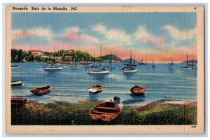 c1940's Boat Scenes, Landing, Noumea Baie De La Moselle New Caledonia Postcard