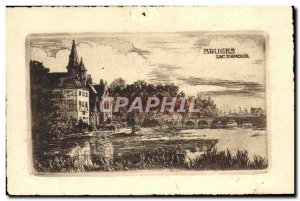 Old Postcard Bruges Lake D & # 39Amour