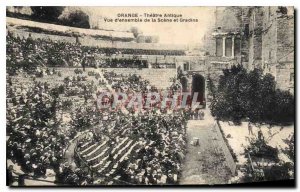 Postcard Ancient Orange Theater Antique Overview of Scene and Bleachers