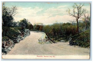 1910 Roanoke Street Road Exterior Kansas City Missouri Vintage Antique Postcard