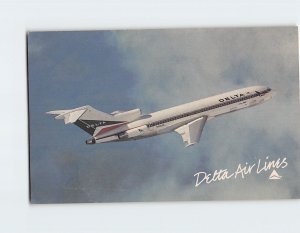 Postcard The Wide-Ride Boeing 727 Delta Airlines