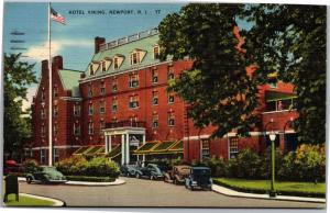 Hotel Viking, Newport RI c1941 Vintage Linen Postcard H10