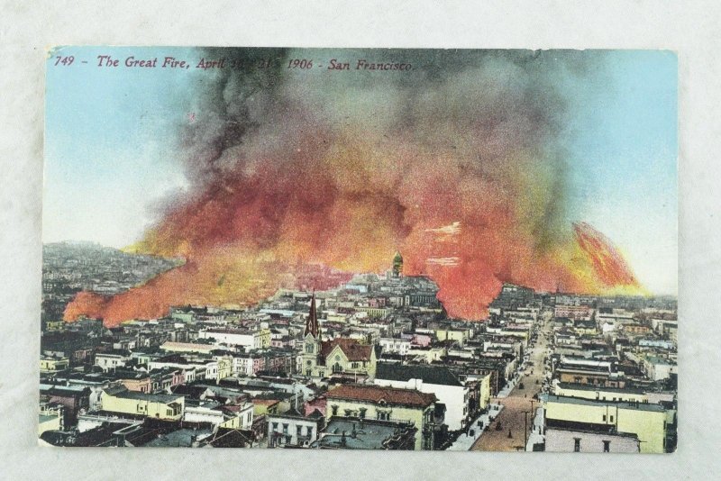 C.1915 Pan Pacific Expo, 1906 San Francisco Fire Vintage Postcard P97