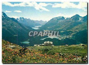 Postcard Modern Muottas Muragl Engadin und Seen