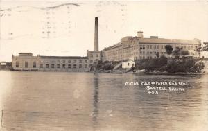 Sartell-St Cloud Minnesota~Watab Pulp & Paper Co's Mill~Smoke Stack~1924 RPPC