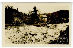 VT - Cavendish. Main Street After Flood, November 3 & 4, 1927     RPPC