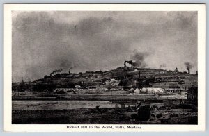 Richest Hill In The World, Butte, Montana, Vintage Postcard