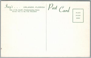 ORLANDO FL IVEYS STORE ADVERTISING VINTAGE POSTCARD