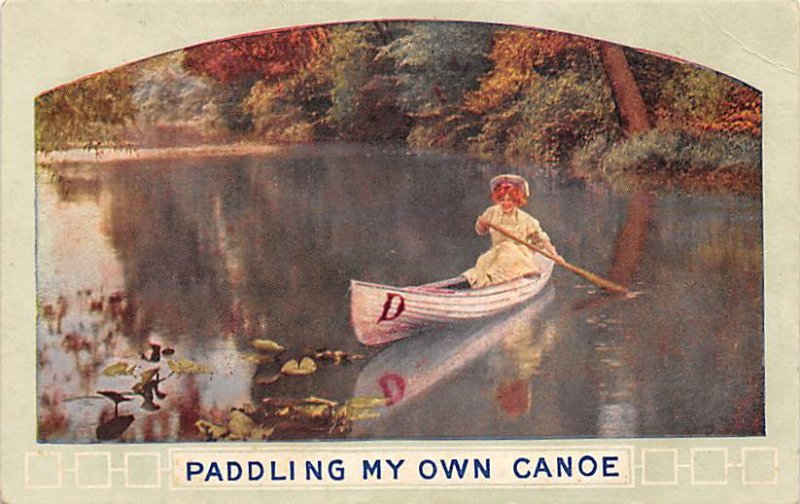 Paddling my own canoe Canoe Writing on Back 