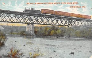 Chicago And Northwestern Bridge Over Rock River  - Janesville, Wisconsin WI