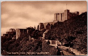 The Castle From Ramparts Dover England Real Photo RPPC Postcard