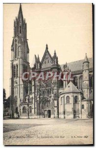 Old Postcard Senlis Oise the Cathedral Cote Sud