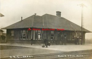 Depot, Michican, Plainwell, RPPC, Grand Rapids & Indiana Railroad Station, Photo