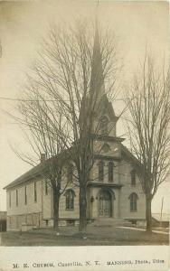 Cassville New York C-1910 ME Church RPPC Photo Postcard Manning 4395