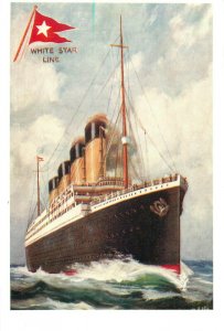 White Star Line R.M.S. Titanic at sea Mayfair post card