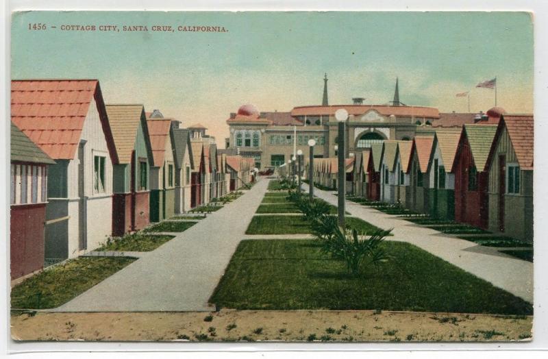 Cottage City Santa Cruz California 1910c postcard