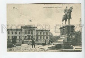 432909 Germany Kiel University and Kaiser Monument 1908 year RPPC