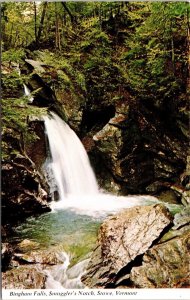 Bingham Falls Smugglers Notch Stowe Vermont Scenic Landscape Chrome Postcard 