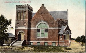 Presbyterian Church Caldwell Kans. Kansas Vintage Postcard Standard View Card 