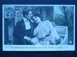 French Romance Love PARIFUM, SERAIT LE BONHEUR INFINI c1908 RP Postcard