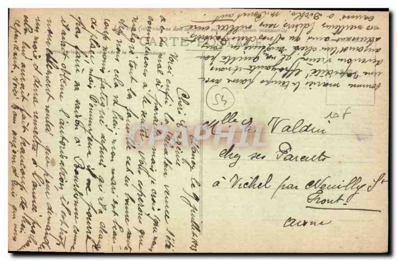 Old Postcard Nancy panoramic view taken from the Hotel de Ville