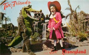 Anaheim California Amusement Capt. Hook 1950s Disneyland Postcard Peter 21-8316